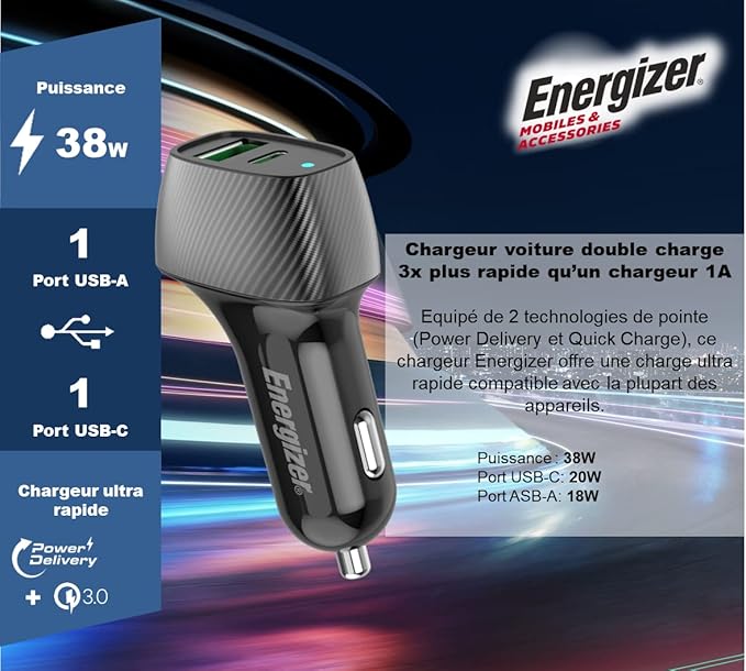 ENERGIZER - Car Charger 38 W