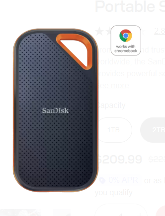 SanDisk Extreme PRO Portable SSD – 4 TB
