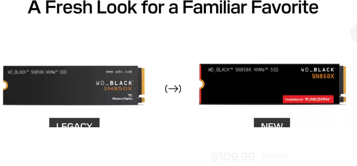 WD BLACK SN850X – NVMe Internal SSD (1 TB)